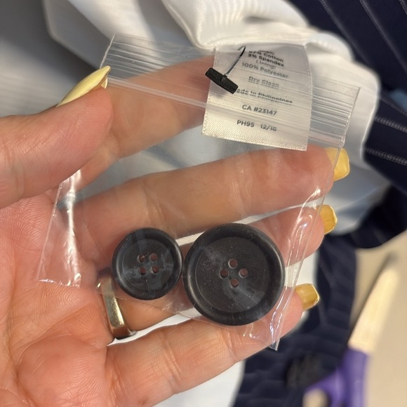 NWT Talbots Blue Pinstripe Blazer Professional Suit Jacket cotton stretch 18W - Picture 10 of 13